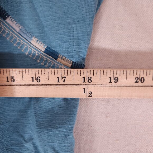 Faherty Jetty Shift Dress 100% Organic Cotton Embroidered Delphinium Medium Boho - Picture 5 of 13